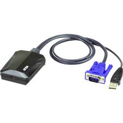 ATEN KVM adaptér [1x VGA zástrčka, USB 2.0 zástrčka A - 1x mini USB 2.0 zásuvka B] černá