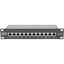 Digitus DN-91612S 12 portů síťový patch panel 254 mm (10) CAT 6 1 U černá osazený