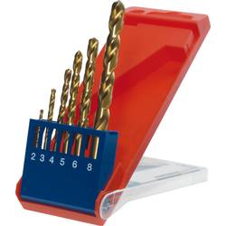 kwb 427040 HSS sada spirálových vrtáku do kovu, 6dílná, 2 mm, 3 mm, 4 mm, 5 mm, 6 mm, 8 mm, M2, DIN 338, válcová stopka, 1 ks