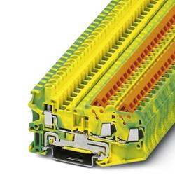 Phoenix Contact QTCU 1,5-TWIN-PE 3050060 řadová svorka průchodky Pólů: 3 0.25 mm² 1.5 mm² zelená, žlutá 50 ks