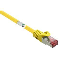 Renkforce RF-5052918 RJ45 síťové kabely, propojovací kabely CAT 6 S/FTP 2.00 m žlutá s ochranou, pozlacené kontakty, samozhášecí 1 ks