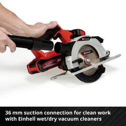 Einhell TE-CS 18/150 Li - Solo aku ruční kotoučová pila, max. řez 48 mm, bez akumulátoru, vč. příslušenství, 18 V, 4331220