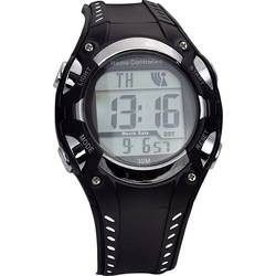 EUROTIME DCF náramkové hodinky 1681987 (Ø x v) 40 mm x 16 mm černá/stříbrná Materiál pouzdra=plast materiál řemínku=plast