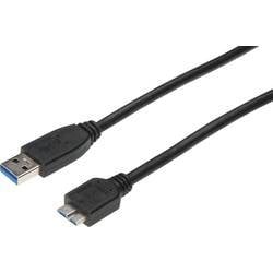 Digitus USB kabel USB 3.2 Gen1 (USB 3.0 / USB 3.1 Gen1) USB-A zástrčka, USB Micro-B 3.0 zástrčka 0.25 m černá AK-11234