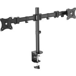 Digitus DA-90349 2násobný držák na stůl pro monitor 38,1 cm (15) - 68,6 cm (27) černá otočný, nastavitelná výška, naklápěcí, nakláněcí, otočný, stojan