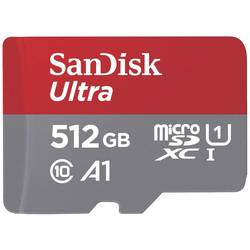 SanDisk microSDXC Ultra 512GB (A1/UHS-I/Cl.10/150MB/s) + Adapter Mobile paměťová karta microSDXC 512 GB A1 Application Performance Class, UHS-Class 1
