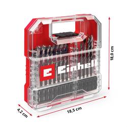 Einhell 109053 40dílná sada bitů a vrtáků kov, kámen, beton, dřevo, zdivo 3 mm, 4 mm, 5 mm, 6 mm, 8 mm