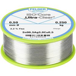 Felder Löttechnik ISO-Core Ultra Clear SAC305 pájecí cín cívka Sn96,5Ag3Cu0,5 0.250 kg 0.5 mm