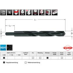 RUKO 200165 HSS-R spirálový vrták 16.5 mm Celková délka 184 mm válcované za tepla DIN 338 1 ks