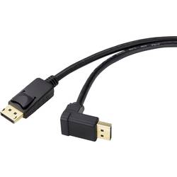 Renkforce DisplayPort kabel Konektor DisplayPort, Konektor DisplayPort 0.50 m černá SP-9163724 pozlacené kontakty Kabel DisplayPort