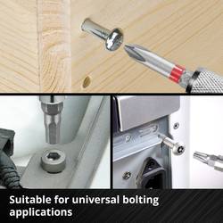 Einhell 118903 sada bitů, 33dílné, Spanner (se 2 otvory), Šroubovací bit pro Torx šrouby, Tri-Wing, PH, PZ, TORQ, plochý, 1/4 (6,3 mm)