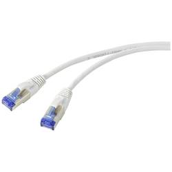 Renkforce RF-5266144 RJ45 síťové kabely, propojovací kabely CAT 6A S/FTP 5.00 m šedá Slimline,, flexibilní provedení, s ochranou, samozhášecí 1 ks