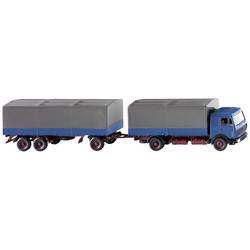 Wiking 0455 01 H0 model nákladního vozidla Mercedes Benz Závěsný vlak NG, azurová modrá