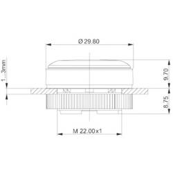 RAFI 22FS+ 1.74.508.001/2300 krytka světla plochý červená 1 ks