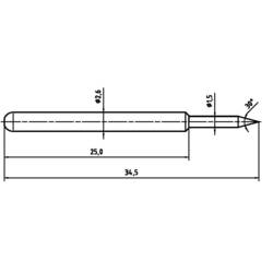 PTR Hartmann 1040-B-1.5N-NI-1.5 přesný testovací hrot