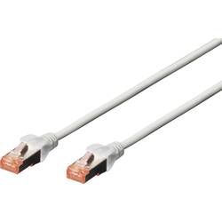 Digitus DK-1644-100 RJ45 síťové kabely, propojovací kabely CAT 6 S/FTP 10.00 m šedá bez halogenů, kroucené páry , s ochranou, samozhášecí 1 ks