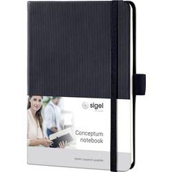 Sigel CONCEPTUM® CO131 poznámková kniha čtverečkovaný černá Počet listů: 97 DIN A6