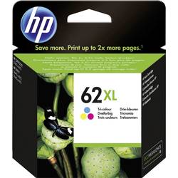 HP 62XL Ink originál azurová, purppurová, žlutá C2P07AE Inkousty