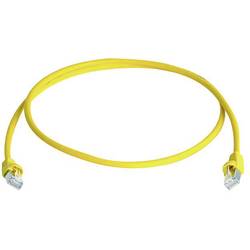 Telegärtner L00000A0234 RJ45 síťové kabely, propojovací kabely CAT 6A S/FTP 0.25 m žlutá samozhášecí, s ochranou, párové stínění, dvoužilový stíněný, bez