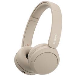 Sony WH-CH520 Sluchátka On Ear Bluetooth® stereo béžová Redukce šumu mikrofonu Indikátor nabití, headset, personalizace zvuku, regulace hlasitosti, otočná
