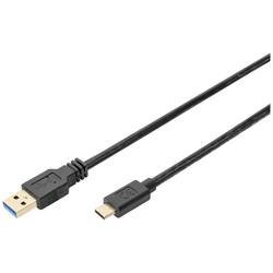 Digitus USB kabel USB-A zástrčka, USB-C ® zástrčka 1.00 m černá DB-300146-010-S