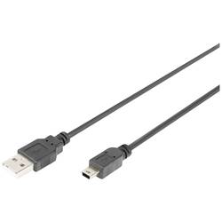 Digitus USB kabel USB-A zástrčka, USB Mini-B zástrčka 3.00 m černá DB-300130-030-S