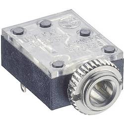 Lumberg 1503 09 jack konektor 3.5 mm zásuvka, vestavná horizontální Pólů: 3 stereo černá 1 ks