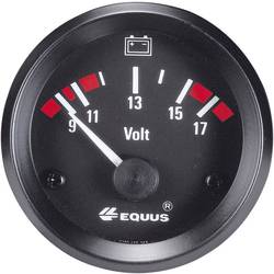 Equus 842060 vestavný přístroj do auta voltmetr Měřicí rozsah 9 - 17 V Standard žlutá, červená, zelená 52 mm