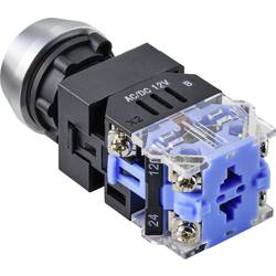 TRU COMPONENTS LAS0-L-11Z/G/12V, TC-9428124 tlačítkový spínač, 22 mm, 250 V, 5 A, 1 ks