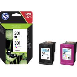 HP 301 Ink kombinované balení originál černá, azurová, purppurová, žlutá N9J72AE Inkousty