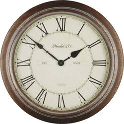 Techno Line WT 7006 Quartz nástěnné hodiny 36 cm x 7 cm, dřevo, vhodné do koupelny / vlhkého prostoru