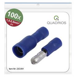 Quadrios 23C491 23C491 kulatý faston, 1.5 mm² - 2.5 mm², 100 ks