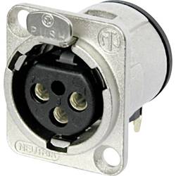Neutrik NC3FD-H XLR konektor přírubová zásuvka, zahnutá Pólů: 3 stříbrná 1 ks