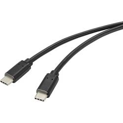 Renkforce USB kabel USB 2.0 USB-C ® zástrčka 2.00 m černá s antimikrobiálním povrchem RF-4716842