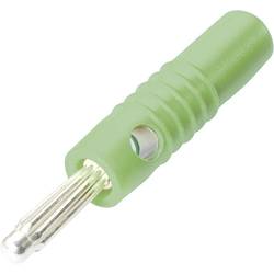 Schnepp S 4004 S banánkový konektor zástrčka, rovná Ø pin: 4 mm zelená 1 ks