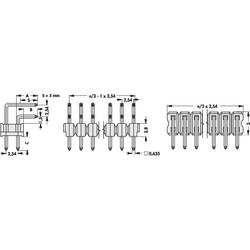 Fischer Elektronik pinová lišta (standardní) Počet řádků: 2 Počet kontaktů v řadě: 36 10056359 1 ks