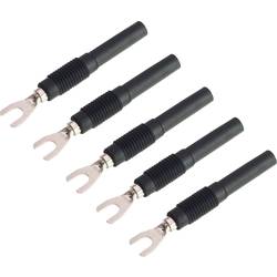 VOLTCRAFT MSK-107 redukce kabelová vidlice - banánek 4 mm, zásuvka 4 mm - černá
