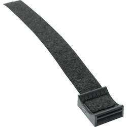 Hebotec HEBOTEC podstavec s lepicí páskou ke spojování, se soklem, k našroubování háčková a flaušová část (š x v) 7.5 mm x 150 mm černá 1 ks