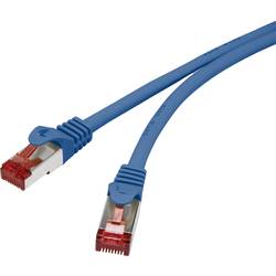 Renkforce RF-4979746 RJ45 síťové kabely, propojovací kabely CAT 6 S/FTP 1.00 m modrá s ochranou, pozlacené kontakty, samozhášecí 1 ks