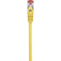 Renkforce RF-5191076 RJ45 síťové kabely, propojovací kabely CAT 6 S/FTP 10.00 m žlutá s ochranou, pozlacené kontakty, samozhášecí 1 ks