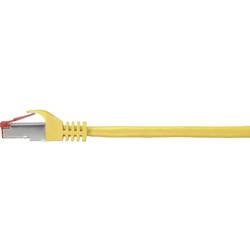 Renkforce RF-5191076 RJ45 síťové kabely, propojovací kabely CAT 6 S/FTP 10.00 m žlutá s ochranou, pozlacené kontakty, samozhášecí 1 ks