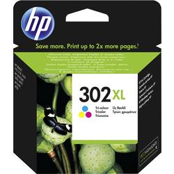 HP 302XL Ink originál azurová, purppurová, žlutá F6U67AE Inkousty