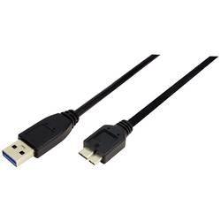 LogiLink USB kabel USB 3.2 Gen1 (USB 3.0 / USB 3.1 Gen1) USB-A zástrčka, USB Micro-B 3.0 zástrčka 1.00 m černá CU0026