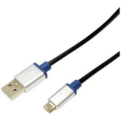 LogiLink USB kabel USB 2.0 USB-A zástrčka, USB Micro-B zástrčka 1.00 m černá BUAM210