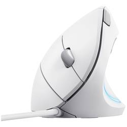 Trust VERTO ERGO drátová myš kabelový optická bílá 6 tlačítko 1600 dpi ergonomická