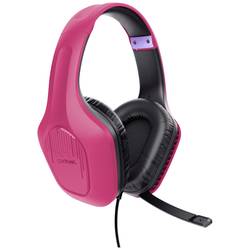 Trust GXT415P ZIROX Gaming Sluchátka Over Ear kabelová stereo růžová