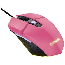 Trust GXT109P FELOX herní myš kabelový optická růžová 6 tlačítko 6400 dpi s podsvícením