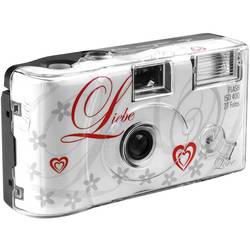 Love White jednorázový fotoaparát 1 ks s vestavěným bleskem