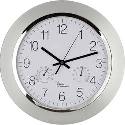 EUROTIME 56004 DCF nástěnné hodiny 34 cm x 34 cm x 34 cm x 50 mm x 50 mm, stříbrná