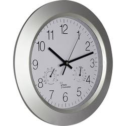 EUROTIME 56004 DCF nástěnné hodiny 34 cm x 34 cm x 34 cm x 50 mm x 50 mm, stříbrná